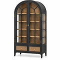 Vitrina de almacenamiento con formas arqueadas, negro y marrón